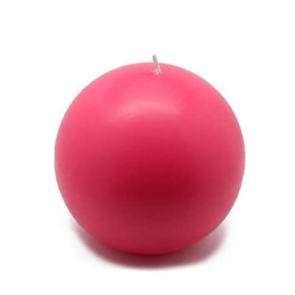 Zest Candle Zest Candle CBZ-027 4 in. Hot Pink Ball Candles -2pc-Box CBZ-027 - main